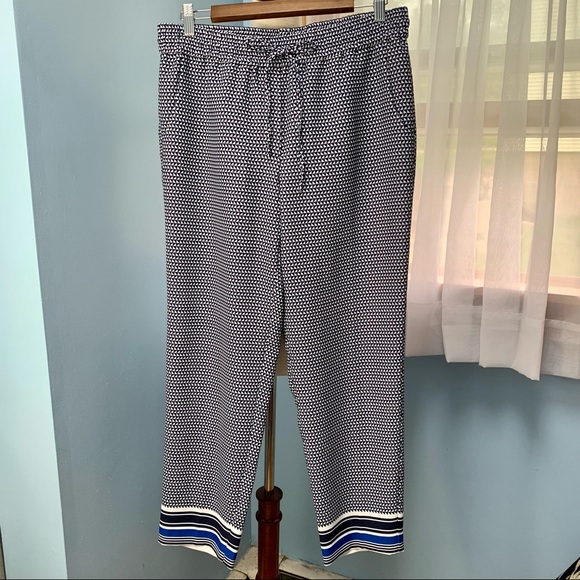 J. Crew Geo Print Drapey Drawstring Pants - Picture 2 of 6